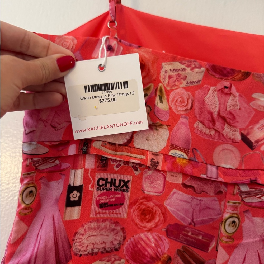 Rachel Antonoff Gwen Mini Dress Pink Things NWT 💕 - Picture 7 of 7